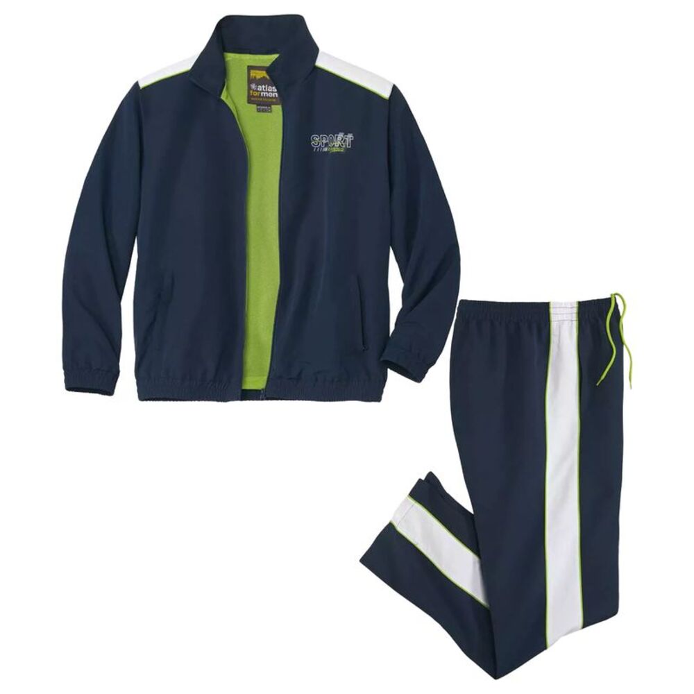 Atlas For Men Mens Sporty Microfiber Tracksuit / Navy